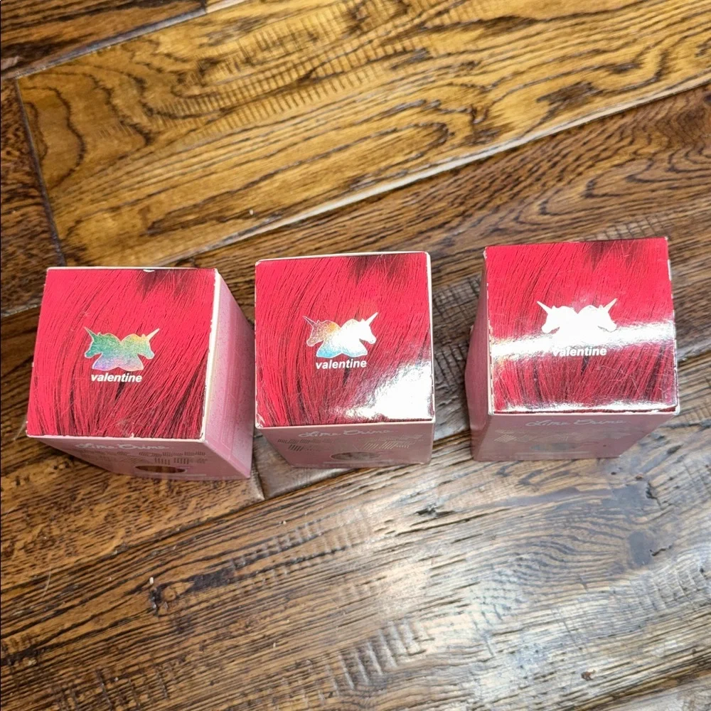 NWT Bundle of 3 Lime Crime Unicorn Hair Tint - Valentine in color - Picture 5 of 9